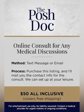 The Posh Doc Online Consult Advertisement- Navy & Gold color new